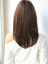 カバーヘア ブリス 戸田公園西口店(COVER HAIR bliss)&nbsp;ミディアムレイヤーミルクブラウン春カラー透明感p戸田公園