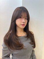 ロンドアベニール 北千住(Lond avenir)&nbsp;ミルクティーベージュ/レイヤーボブ韓国巻き顔周りカット/北千住