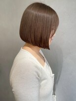 ミュラ(mulah)&nbsp;前下がりボブ透明感カラー＊オリーブベージュニュアンスカラー