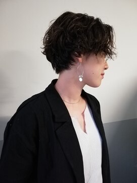 フロート 小阪店(float) マニッシュショート_毛先パーマ ことりベージュ