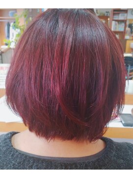 クラージュ 二十四軒店(HAIR SPACE COURAGE) りんご飴ボブ