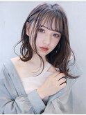 ふんわりウェーブ_クールショートピンクベージュボブルフ_8075