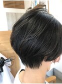 20代30代大人ナチュラル艶感ノーブル黒髪暗髪奥行きショート