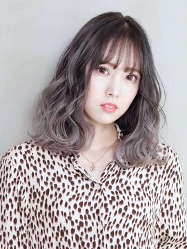 アルバム 銀座(ALBUM GINZA) バレイヤージュ_アースカラーくびれヘアツートンカラー_68922