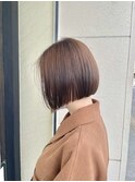 透明感ボブ×艶カラー