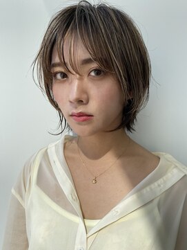 イミ(imi) ボブウルフ/グレージュカラー/似合わせカット/髪質改善[登戸]