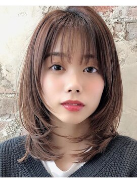 アフロート ルヴア(AFLOAT RUVUA) 小顔効果★顔まわりフェイスレイヤー【髪質改善ストレート】京佳