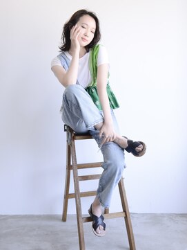 ロアー ヘアー マックイーン 流山おおたかの森店(RAWR hair McQueen) 【RAWR】カーリーパーマ_大人ボブ_ウエットスタイル