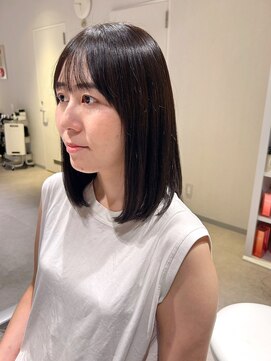 アム(amu) 地毛風ストレート/内巻きボブ/シースルーバング/美髪ストレート