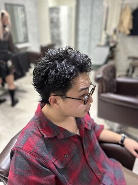 グラッジ 池袋(GLADGE) メンズパーマ スパイキーショート ピンパーマ