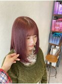 レッドピンク/半田/知多/半田美容室/知多美容室