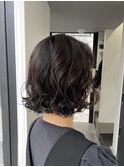 【春先取りスタイル】切りっぱなしボブパーマ