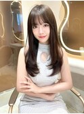 愛されヘアレイヤーカットブラウンブリーチ無し
