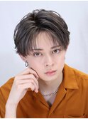 ニュアンスマッシュショート刈り上げセンターパートシースルー