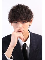 ネイビー(NAVY)&nbsp;スーツにもあう波巻きパーマ