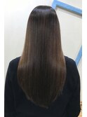 20代30代◎小顔見せ暗めカラー×透け感グレージュ