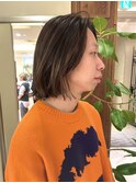 メンズボブ ストレート ローライト ハイライト メンズヘア