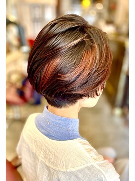 サーティエイト(38) インナーカラー/ブリーチ/ダブルカラー/チェリーピンク/ショート