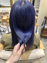 ブランニュー オーバー 難波店(Brandnew over)&nbsp;ネイビーブルー　艶髪