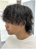 襟足を残して。縦落ちサーフカール