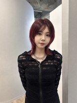 カノエ(canoe)&nbsp;チェリーレッド × ハッシュカット 20～50代【西新大濠荒戸】