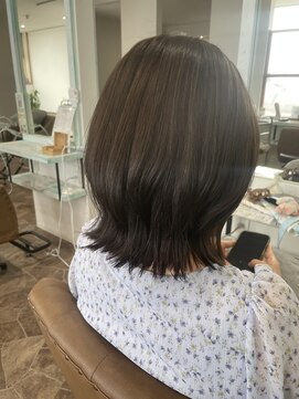 ヘアーディア みどり店(Hair...DiA) レイヤーボブ、オリーブベージュ