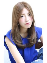 フロール(florun)&nbsp;【セミロング】センターパートのワンカールセミディ