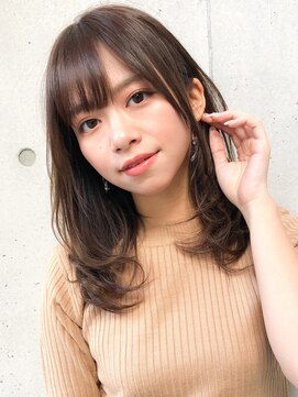 アグノス 青山(Agnos) 大人かわいい小顔前髪♪フリンジウェーブココアブラウン☆