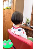 キッズ☆少し長めの前下がりショートボブ