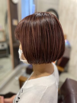 ヘアールーム プリズム(Hair room Prism) ミニボブ×ピンクベージュ