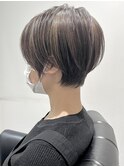 ★◎斜めバンググレージュカラーシルキーベージュデザインカラー