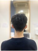 アッシュブラック/ビジネスカジュアル/ツーブロック刈り上げ