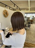 外ハネラインボブスタイル【三國麗奈】