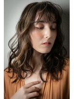 モッズヘア 越谷(mod's hair) グレージュアッシュ波巻きカールエアリーロングw越谷20代30代