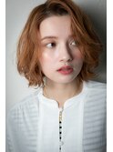 外国人風ハイトーンカラーかきあげボブウルフw北浦和10代20代