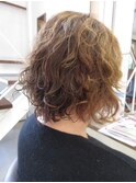 ウルフボブ ウェーブスタイル