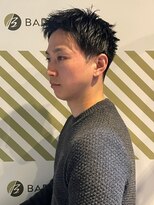 バーバーバー アカバネ(BARBER-BAR AKABANE) 清潔感のあるビジネスマンのアップバング クルーカット#1
