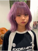 ファムエリア(FEMME AREA) パープルカラー　顔まわりカット
