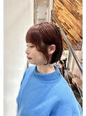 大人可愛い丸みボブピンクラベンダーベージュベビーピンク