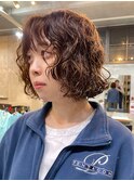 海外風ボブパーマくせ毛パーマニュアンスパーマ