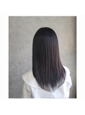 夏カラー暗髪/髪質改善ツヤ髪セミロング/20代30代美シルエット