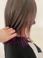 ミンティング(MINTing) ミディアムボブ/切りっぱなしボブ/インナーピンク