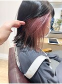 【堀惠】インナーカラーピンクベージュ吉祥寺20代30代40代