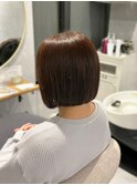 ココアブラウン・ツヤカラー・上品見せ・やわらか質感・大人
