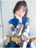 #イメチェンピンクベージュ前髪クール