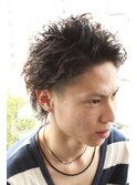 バリっとパーマスタイル