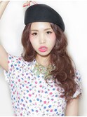 【MODEK's 相模大野】モーブアッシュ×くせ毛風カールロング
