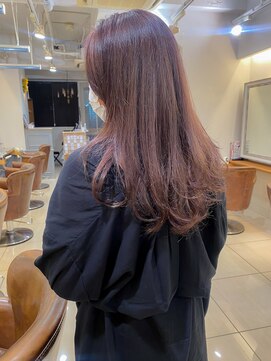 ネオリーブアイム 横浜西口店(Neolive aim) 【Neoliveaim 横浜】透け感ピンクベージュ レイヤー