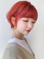 モリオフロムロンドン 原宿本店(morio from London) 【morio 原宿】オレンジショート ダブルカラー ハイトーン