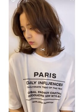 ミント 鳳(Mint.) 【Mint.】大人かわいいミディアム オフィスコンサバ ウルフヘア